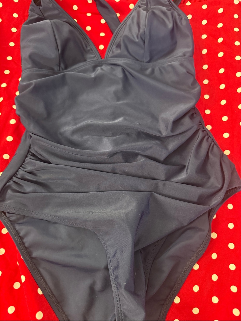 Cupshe Navy Blue One-Piece Swimsuit with Double Shoulder Straps - Picture 5 of 9